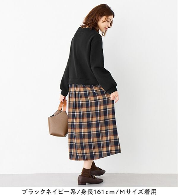 Viola e Viola（ヴィオラ エ ヴィオラ）の「楽ちんコーデドッキングワンピ（ドッキングワンピース）」｜詳細画像