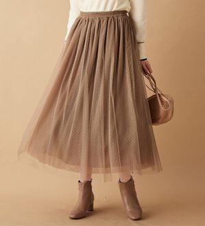 ドットチュールロングスカート - ベルーナ【公式】 