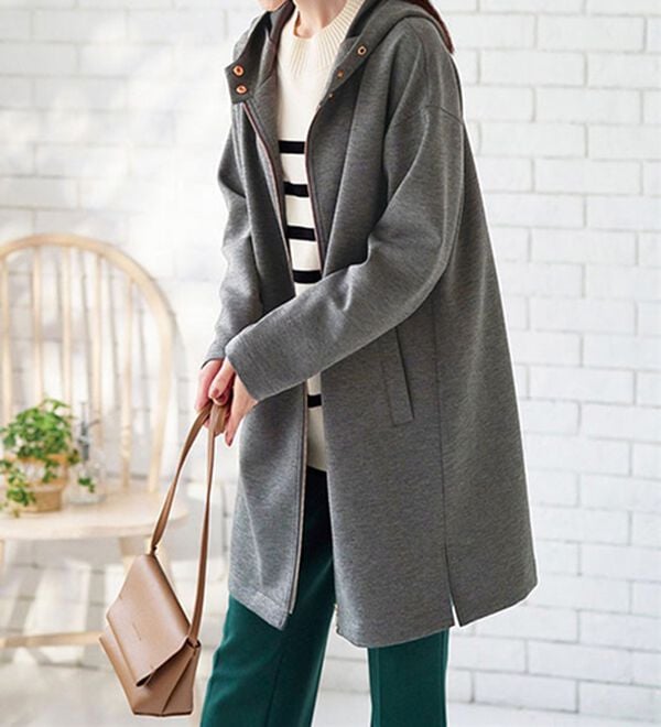 BELLUNA（ベルーナ）の「衿デザインロング丈パーカー（パーカー）」｜詳細画像