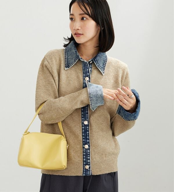 BELLUNA（ベルーナ）の「デニム&times;ニット切替ジャケット（その他ジャケット）」｜詳細画像