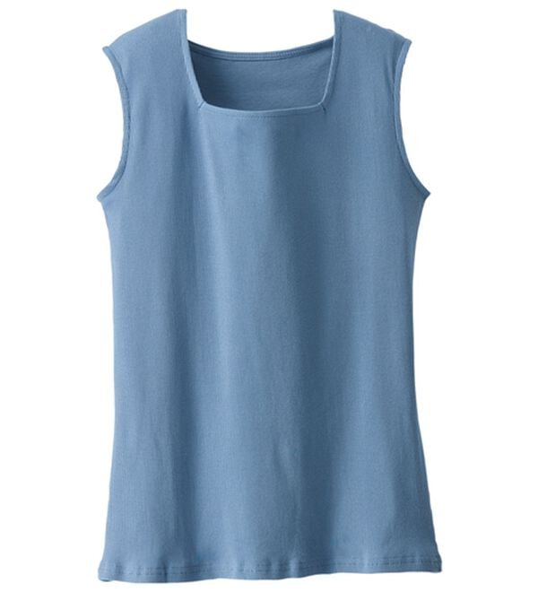 BELLUNA（ベルーナ）の「綿１００％抗菌防臭機能付リブタンクトップ（タンクトップ・キャミソール）」｜詳細画像