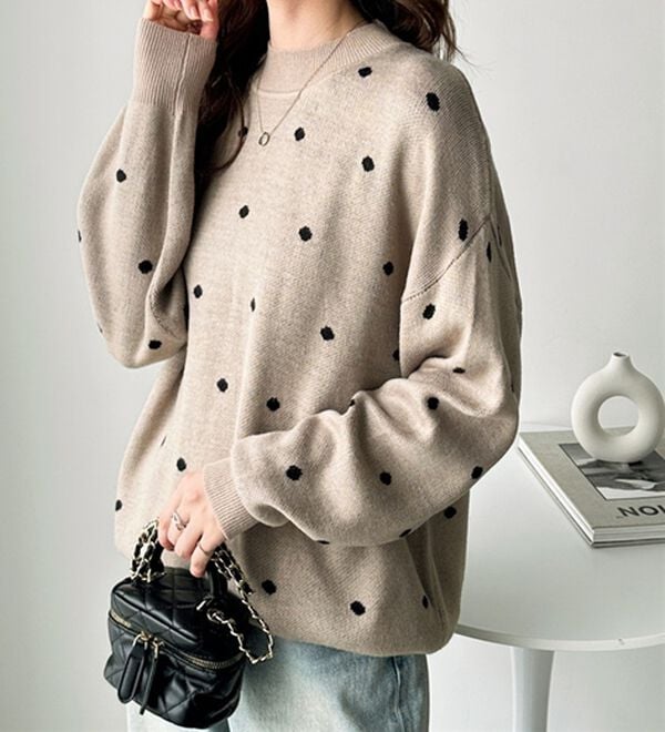 GeeRA（ジーラ）の「ドット柄ニットプルオーバー（ニット・セーター）」｜詳細画像