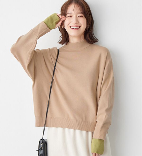 Viola e Viola（ヴィオラ エ ヴィオラ）の「洗えるもちもちレイヤード風ドルマンニット（ニット・セーター）」｜詳細画像