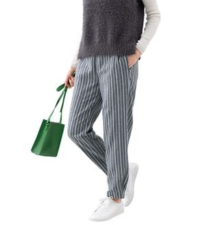 LAVIENNE（ラヴィエンヌ）の「綿混あったか美脚もんぺパンツ（その他パンツ）」｜ストライプ