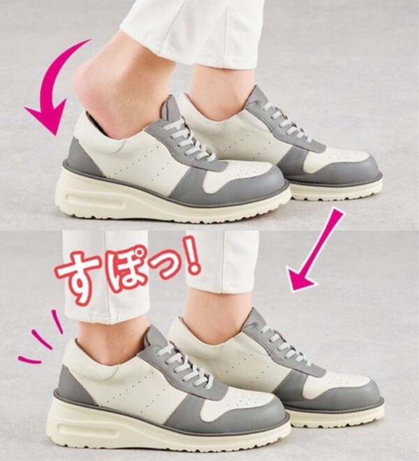 ルフラン（ルフラン）の「＜ラシーナリュクス＞サッと履ける４Ｅレザースニーカー（スニーカー）」｜詳細画像