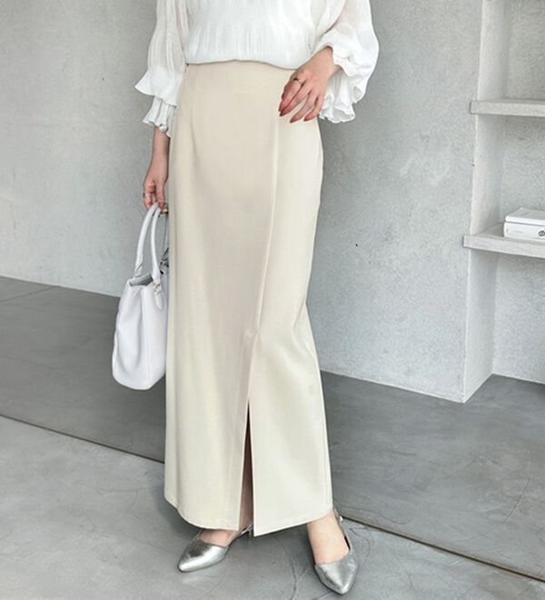 GeeRA（ジーラ）の「オンオフ着られる！スリットタイトスカート（ロングスカート）」｜詳細画像