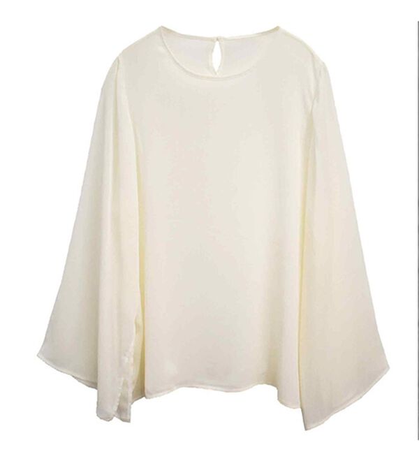 RANAN（ラナン）の「フレア袖スリットシアーブラウス（ブラウス）」｜詳細画像