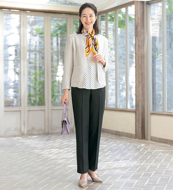 ルフラン（ルフラン）の「【４本組】日本製お手入れラク！暖かパンツ（フルレングスパンツ）」｜詳細画像