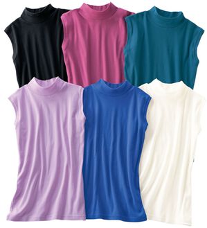 LAVIENNE（ラヴィエンヌ）の「【６色組】綿１００％着回し最適ハイネック（肌着・インナーウェア）」｜6色組