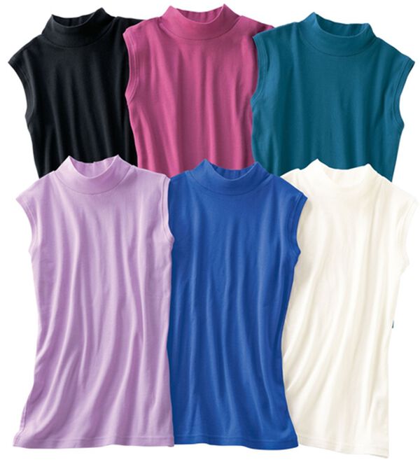 LAVIENNE（ラヴィエンヌ）の「【６色組】綿１００％着回し最適ハイネック（肌着・インナーウェア）」｜6色組