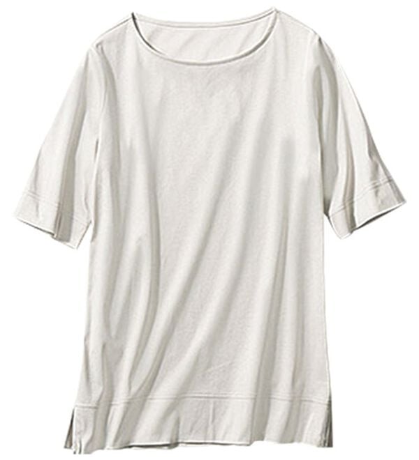 日本製＞クールコットン100％Tシャツ クルーネック