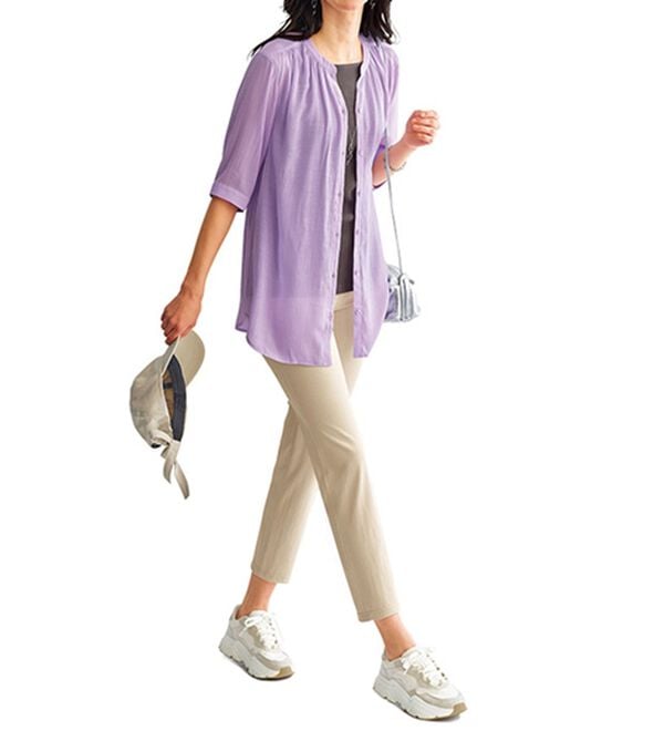 BELLUNA（ベルーナ）の「グーンと伸びる！ひんやりフローズンパンツ（フルレングスパンツ）」｜詳細画像