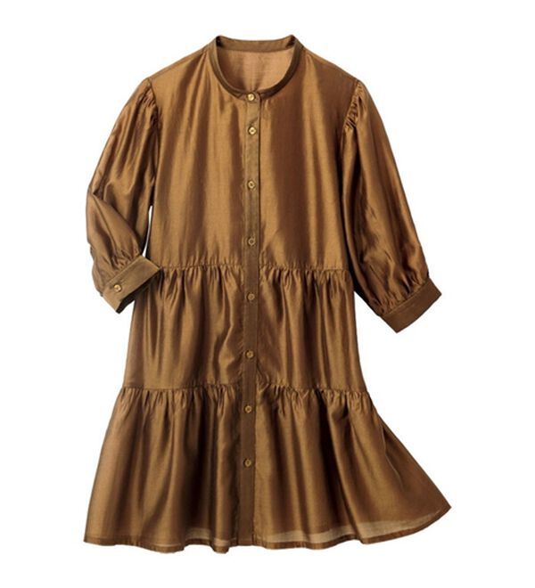 VINNO（ヴィノ）の「シャイニーローンティアードチュニック（チュニック）」｜詳細画像