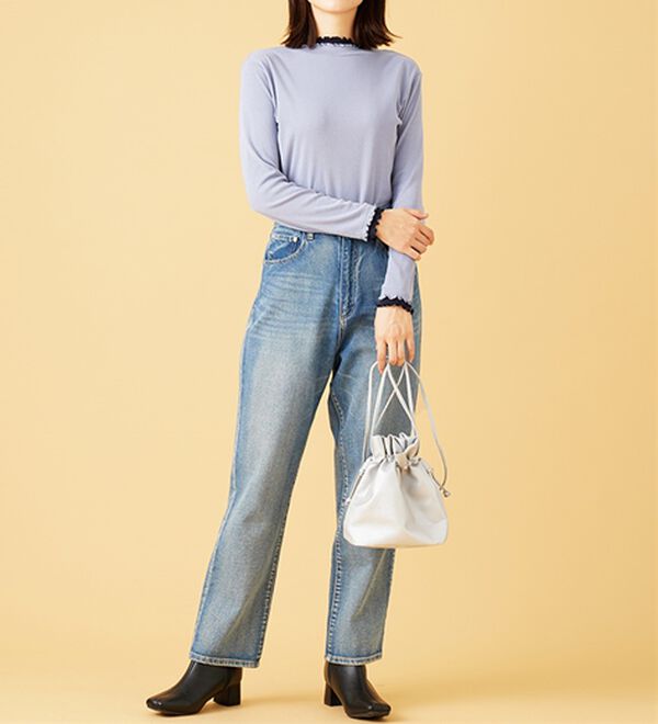 BELLUNA（ベルーナ）の「重ね着風フリル衿プルオーバー（カットソー）」｜詳細画像