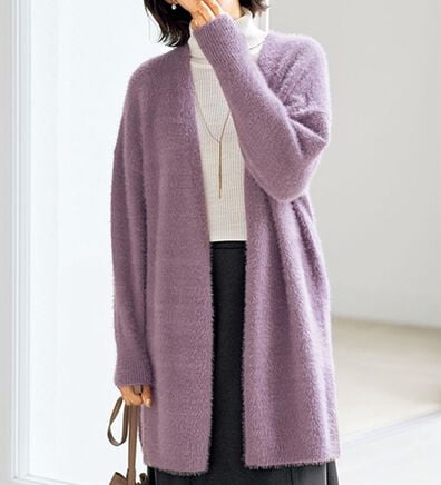 BELLUNA（ベルーナ）の「ふんわりシャギー素材ニットカーディガン（ニットカーディガン）」