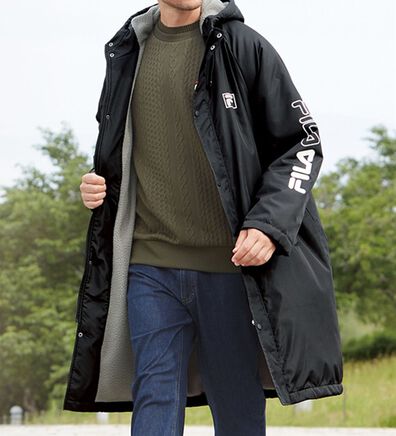 「＜フィラ＞ハイブリッドダウン裏ボアベンチコート（メンズコート）」