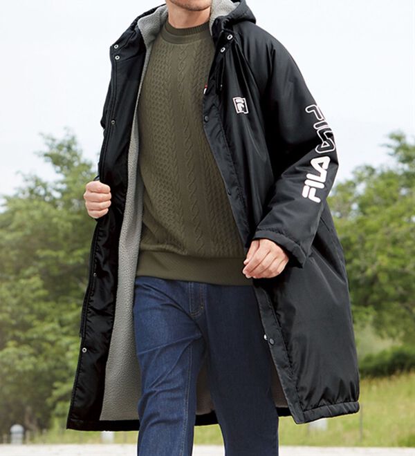 「＜フィラ＞ハイブリッドダウン裏ボアベンチコート（メンズコート）」｜詳細画像