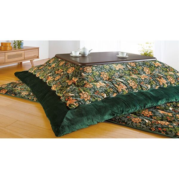 こたつ布団 セット 及ぼ 2点セット 〔幅120cm用 グリーン〕 
