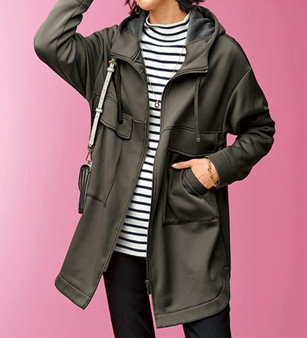 BELLUNA（ベルーナ）の「吸湿発熱ハイネックプルオーバー（カットソー）」｜詳細画像