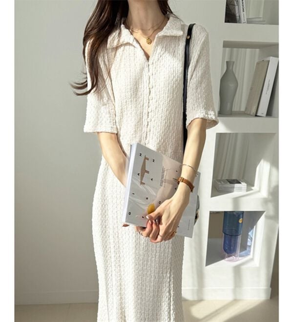 GeeRA（ジーラ）の「全骨格細見え！表面感素材マーメイドワンピース（その他ワンピース）」｜詳細画像