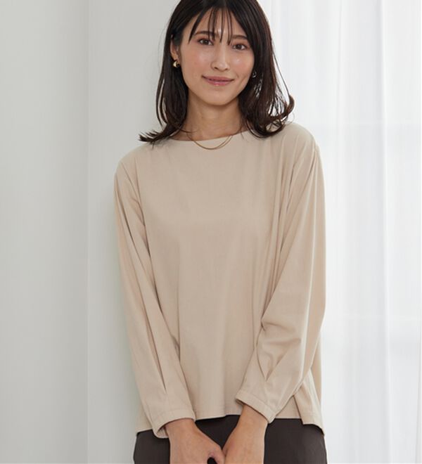 BELLUNA（ベルーナ）の「ふんわりコーデュロイ素材プルオーバー（カットソー）」｜アイボリー