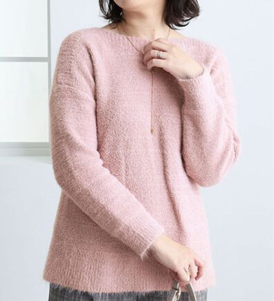 BELLUNA（ベルーナ）の「シャギーニットボートネックプルオーバー（ニット・セーター）」