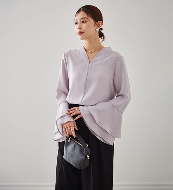 RANAN（ラナン）の「袖ペプラムデザイントップスセットアップ（セットアップ）」｜詳細画像