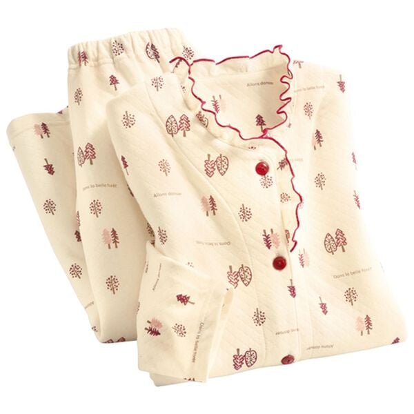 「【２着組】フリルが可愛い快眠キルトパジャマ（パジャマ・ルームウェア）」｜詳細画像