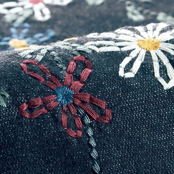 BELLUNA（ベルーナ）の「【２本組】お花刺しゅうコロンパンツ（フルレングスパンツ）」｜詳細画像