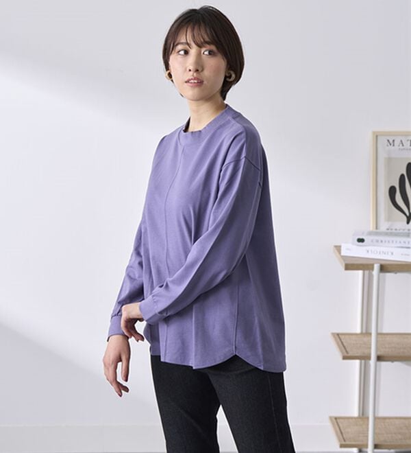 BELLUNA（ベルーナ）の「【２枚セット】大人カジュアルプルオーバー（カットソー）」｜詳細画像