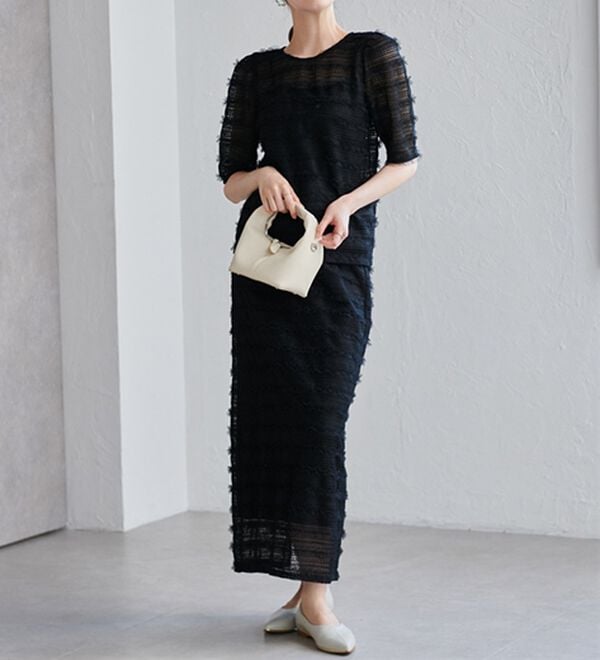 RANAN（ラナン）の「フリルレースパフスリーブトップス（カットソー）」｜詳細画像