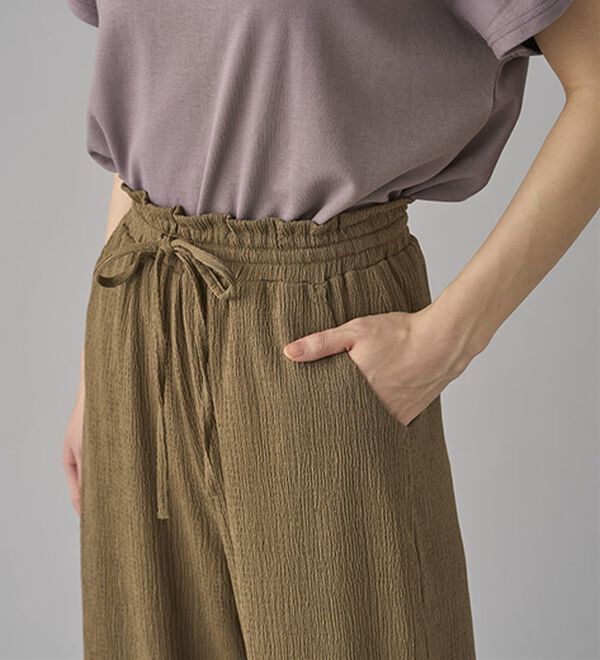BELLUNA（ベルーナ）の「楊柳サラサラ素材イージーパンツ（フルレングスパンツ）」｜詳細画像