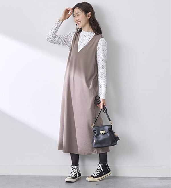 BELLUNA（ベルーナ）の「【選べる衿】肌に優しい綿１００％暖か発熱素材プルオーバー＜ベルホット　コットン＞（カットソー）」｜詳細画像