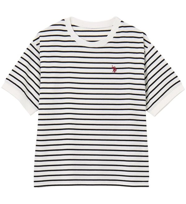 GeeRA（ジーラ）の「【ＵＳ．ＰＯＬＯ．ＡＳＳＮ】ライン配色Ｔシャツ（Tシャツ）」｜詳細画像