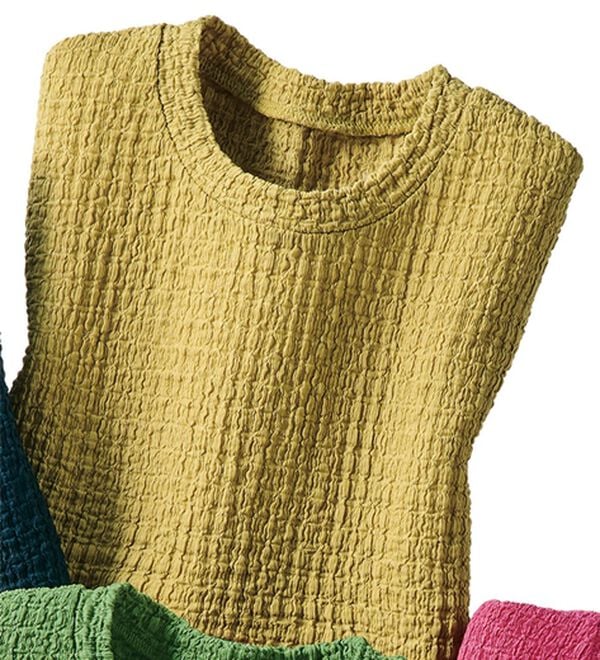 ルフラン（ルフラン）の「メロウ使いジャカードＴ（カットソー）」｜カラシ