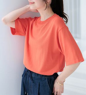 BELLUNA（ベルーナ）の「【快適Ｌａｂ．】肌に張り付かない！シャリ冷や高見えニットＴ（ニット・セーター）」｜詳細画像