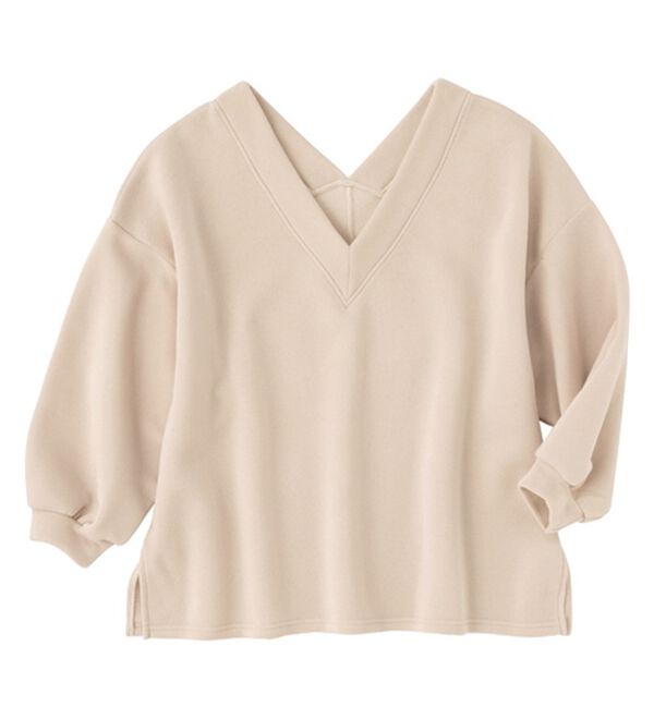 Viola e Viola（ヴィオラ エ ヴィオラ）の「あったか裏起毛Ｖネックチュニック（チュニック）」｜詳細画像