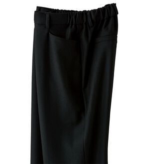 BELLUNA（ベルーナ）の「ソフトタッチ上品美ピンタックパンツ（フルレングスパンツ）」｜ブラック