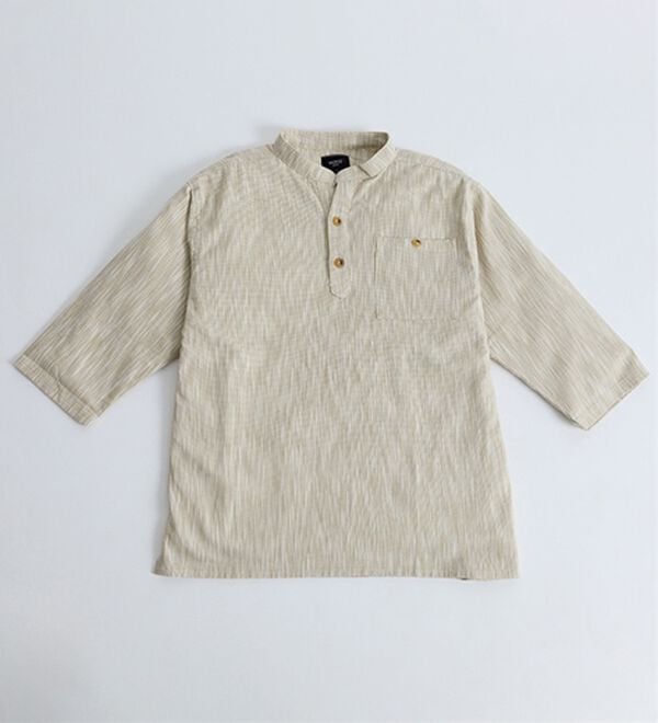 「ざっくり木綿のゆったりリラックスシャツ（メンズシャツ）」｜詳細画像