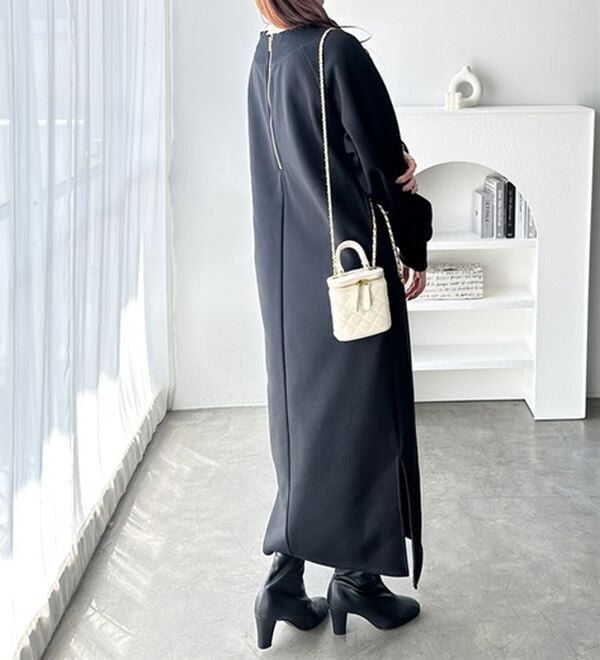 GeeRA（ジーラ）の「前後２ＷＡＹハーフジップ裏起毛スウェットワンピ―ス（その他ワンピース）」｜詳細画像
