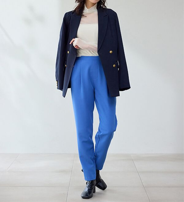 RANAN（ラナン）の「あったか！裏起毛美脚シルエットタックパンツ（フルレングスパンツ）」｜詳細画像