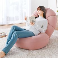 iellio（イエリオ）の「寝落ちるビーズクッション座椅子（フラワー）（座椅子）」