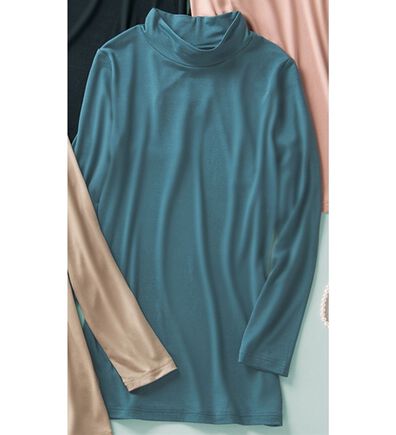 「ニットの不快感にさよならタートルネックインナー（肌着・インナーウェア）」