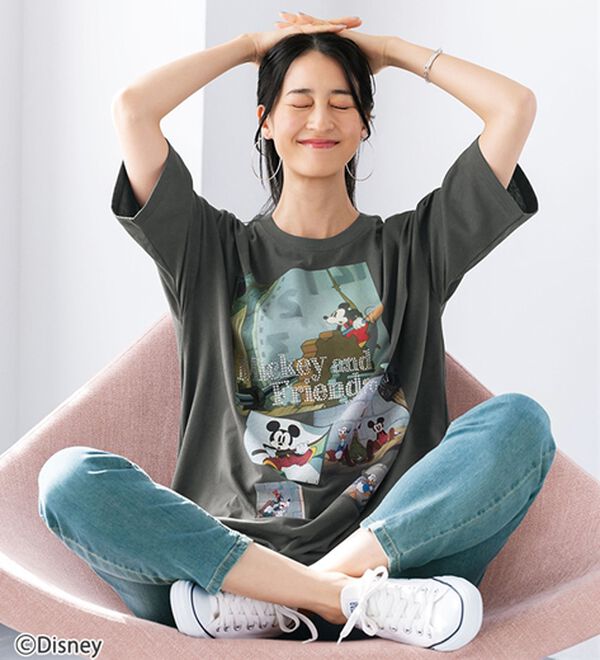BELLUNA（ベルーナ）の「＜Ｄｉｓｎｅｙ＞ディズニー映画ＰＨＯＴＯ風Ｔシャツ（チュニック）」｜詳細画像