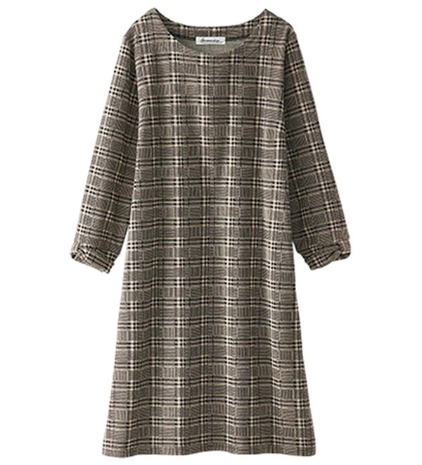 BELLUNA（ベルーナ）の「ダブルジャカード素材チュニックワンピース（チュニックワンピース）」｜詳細画像