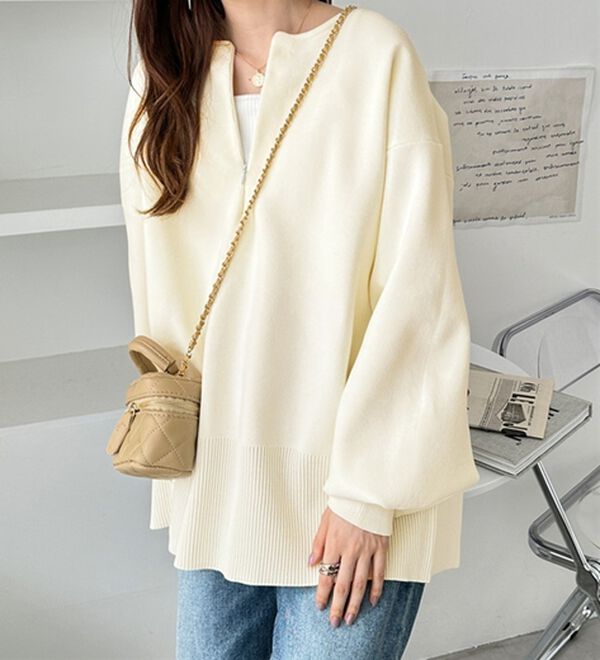 GeeRA（ジーラ）の「ハーフジップニットプルオーバー（ニット・セーター）」｜詳細画像