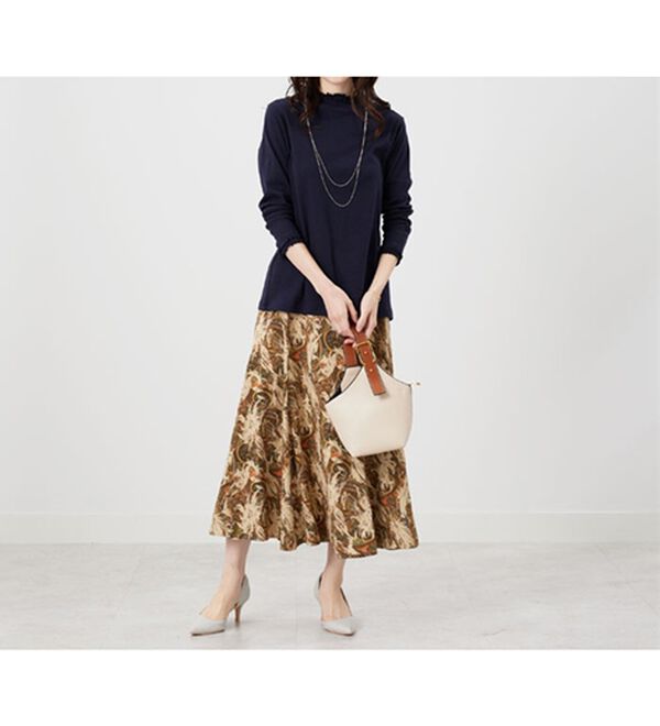 BELLUNA（ベルーナ）の「重ね着風フリル衿プルオーバー（カットソー）」｜詳細画像