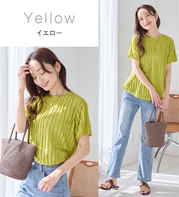 Viola e Viola（ヴィオラ エ ヴィオラ）の「フリルシアー素材ゆるトップス（ブラウス）」｜詳細画像