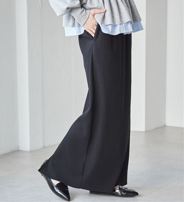 RANAN（ラナン）の「セルフカットリブロングナロースカート（ロングスカート）」｜詳細画像
