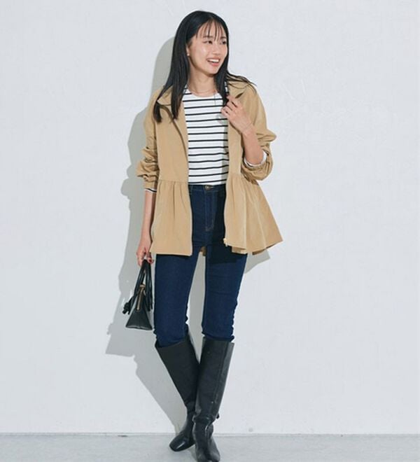 Pierrot（ピエロ）の「【ＸＳ～４Ｌ】ストレッチスキニーデニムパンツ（フルレングスパンツ）」｜詳細画像